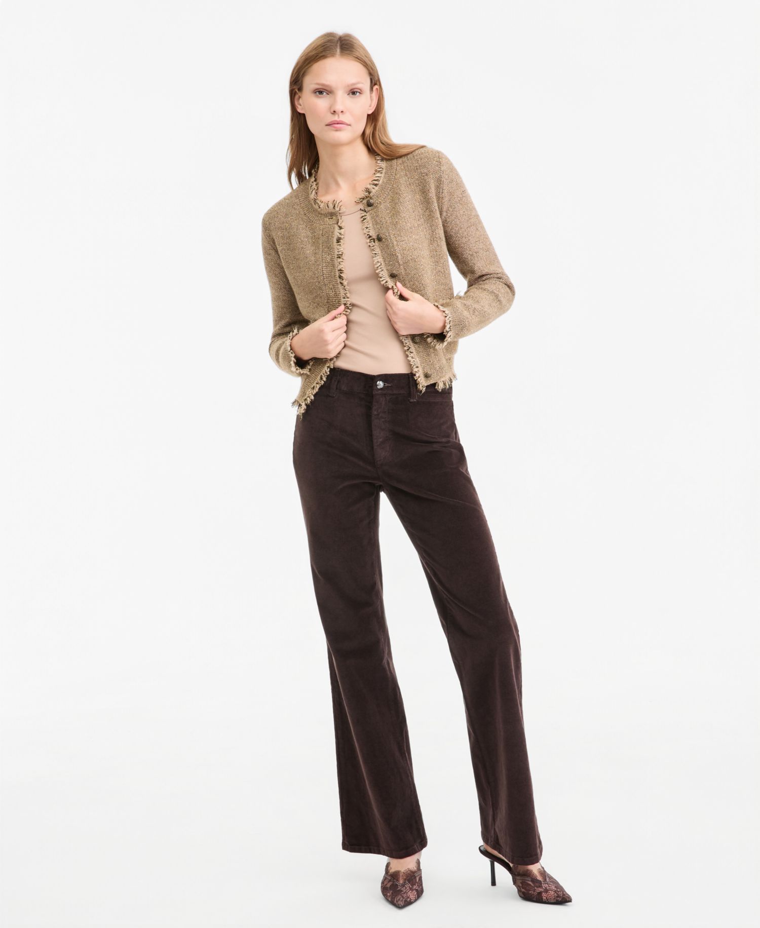 Women's Luelle Corduroy High-Waist Straight-Leg Pants, Macy's Exclusive