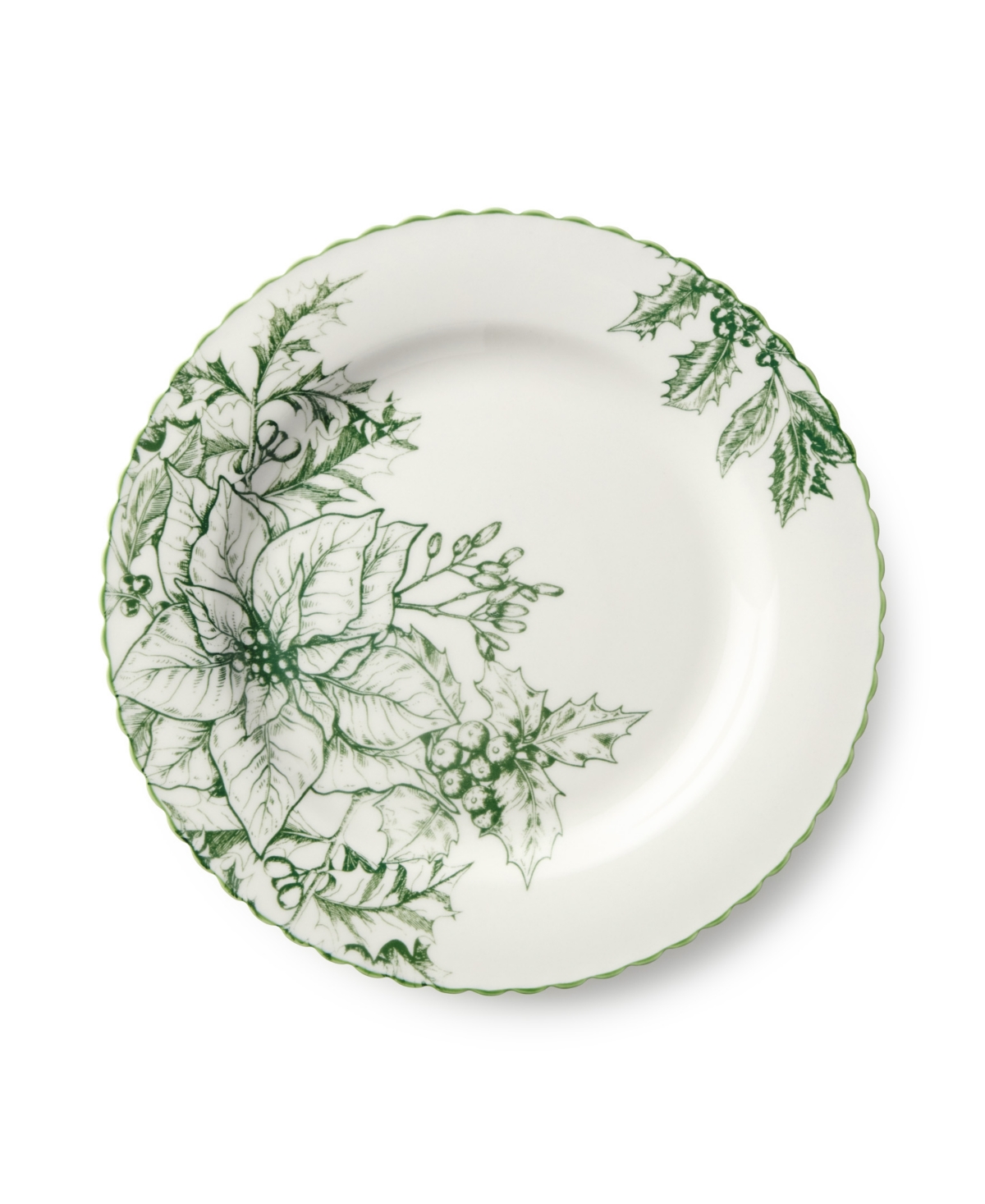 Certified International Winter Evergreen Salad Plates, Set of 6