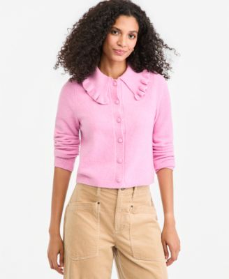 Women's Ruffled Collar Cardigan