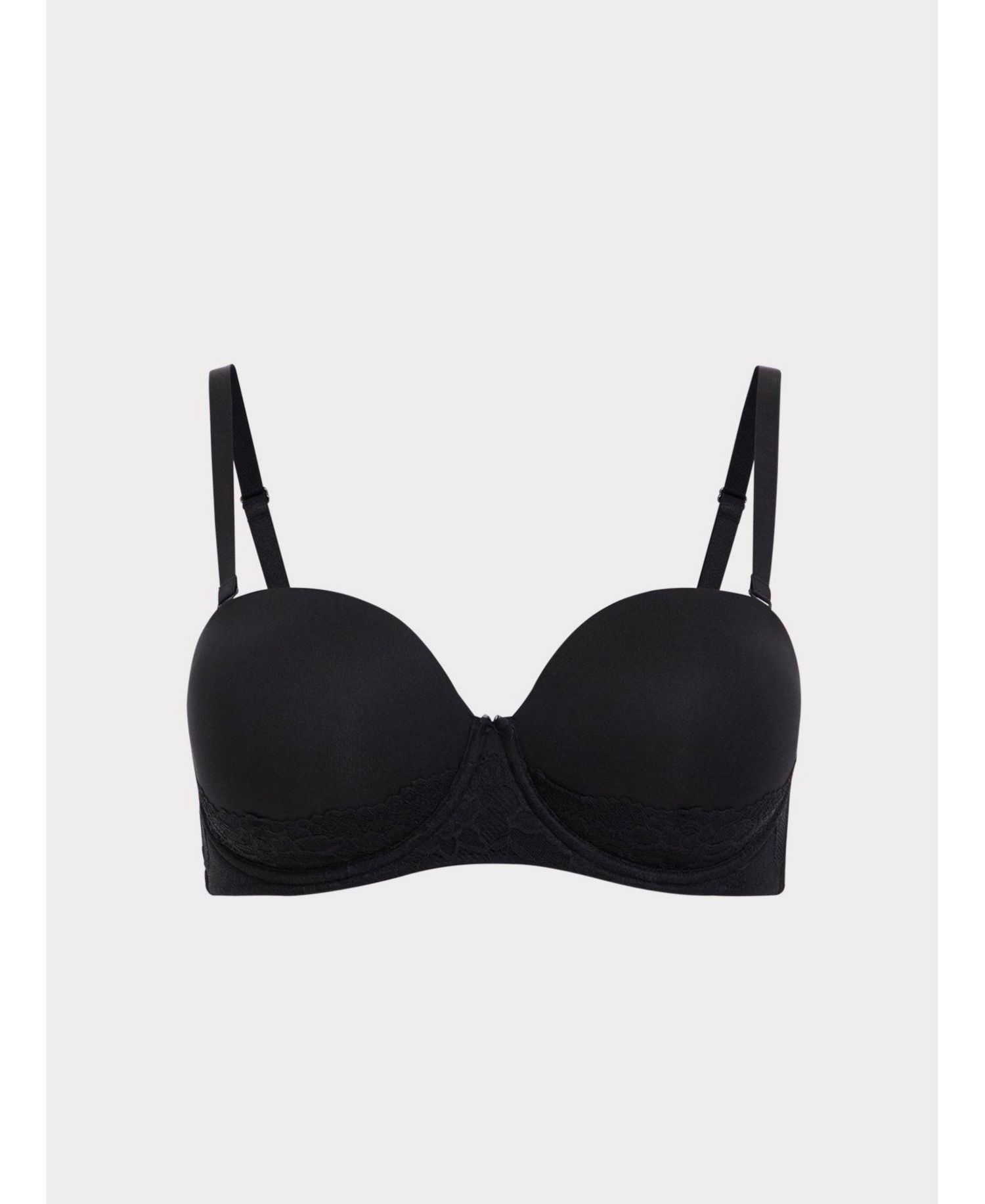 Women's Plus Size Strapless Push-Up Smooth Lace Bra