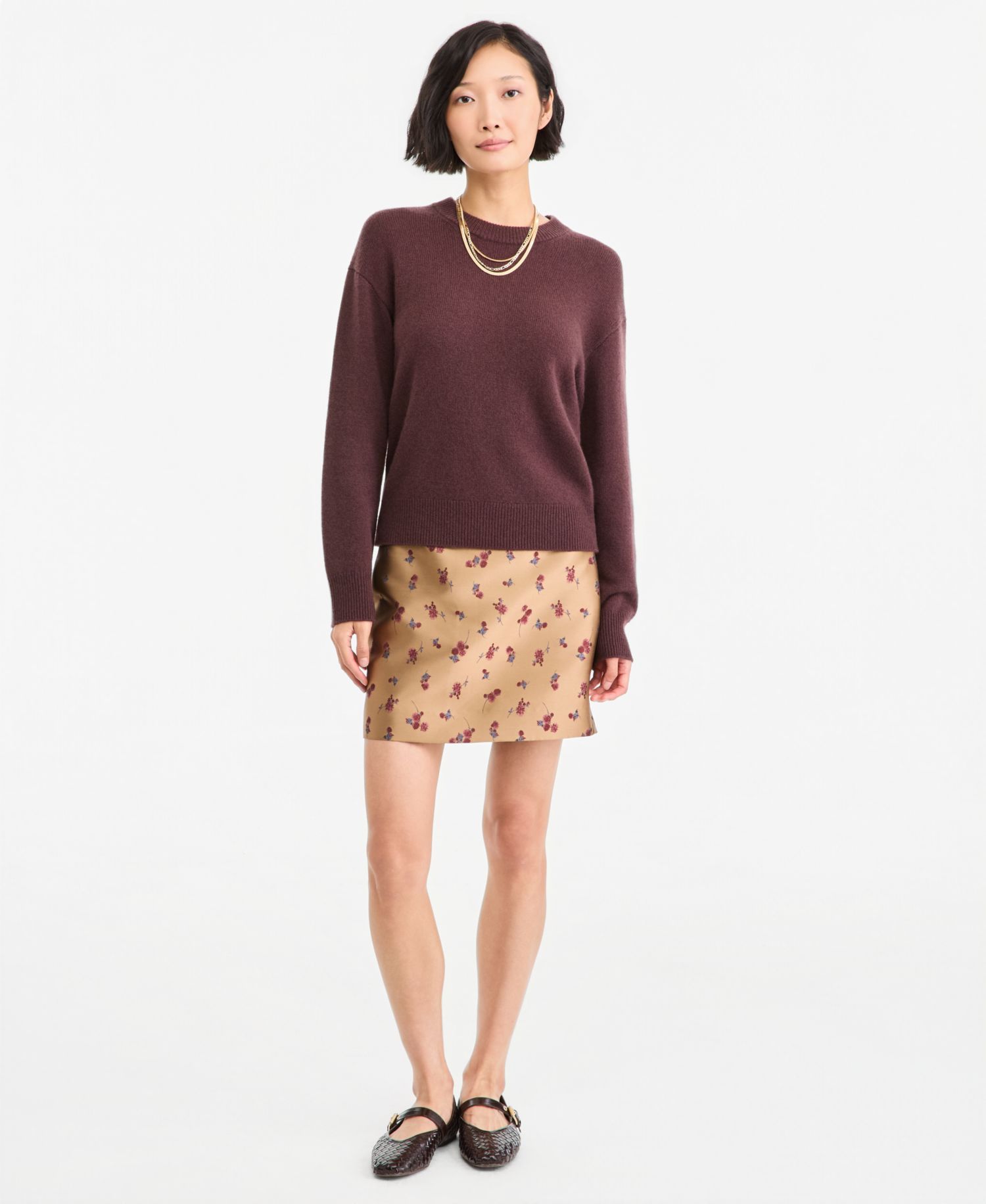 Women's 100% Cashmere Crewneck Relaxed-Fit Sweater