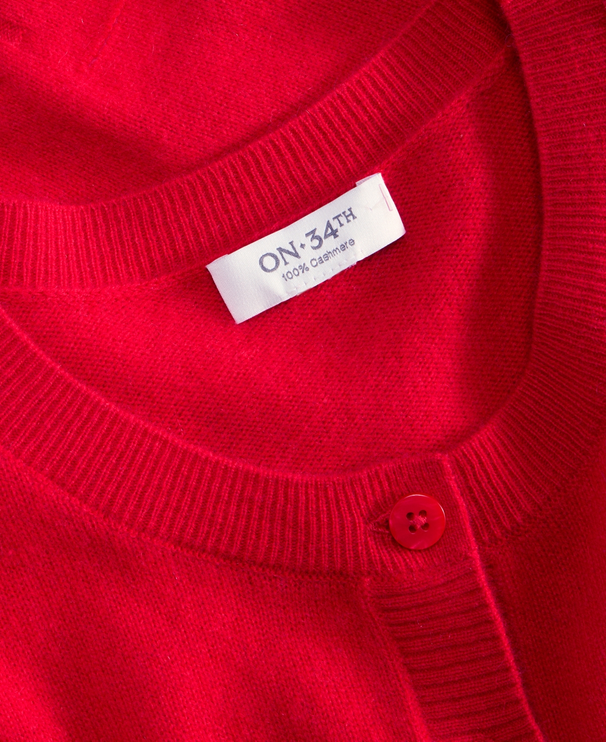 On 34th Women's Cashmere Cropped Shrunken Crew Cardigan, Macy's Exclusive