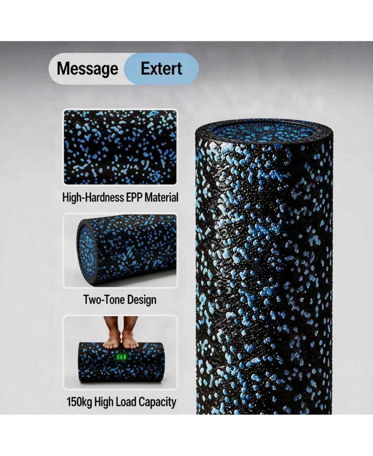 Sevorley Epp Foam Roller, High-Density Textured Massage Roller for Muscle Recovery, Stretching, Balance Training and Home Fitness