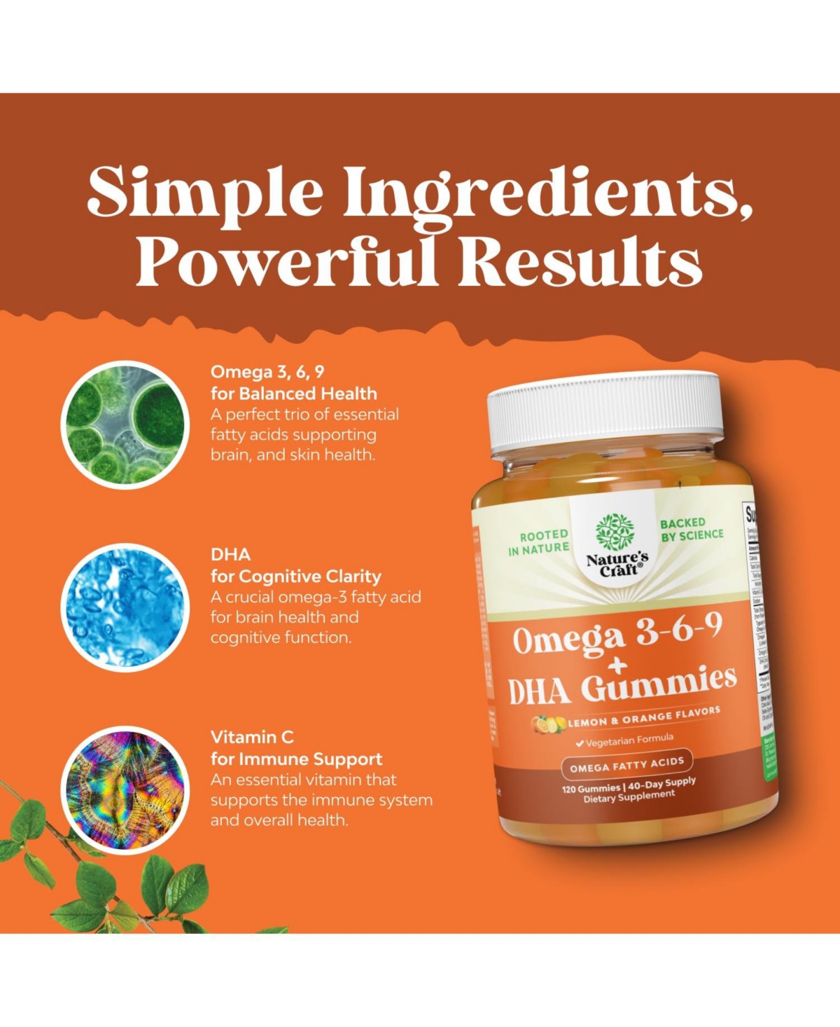 Omega 3 Gummies for Adults - Omega 3 6 9 Dha Gummies for Brain, Bone, Heart Health & Joint Support - Burpless Supplement for Men & Women