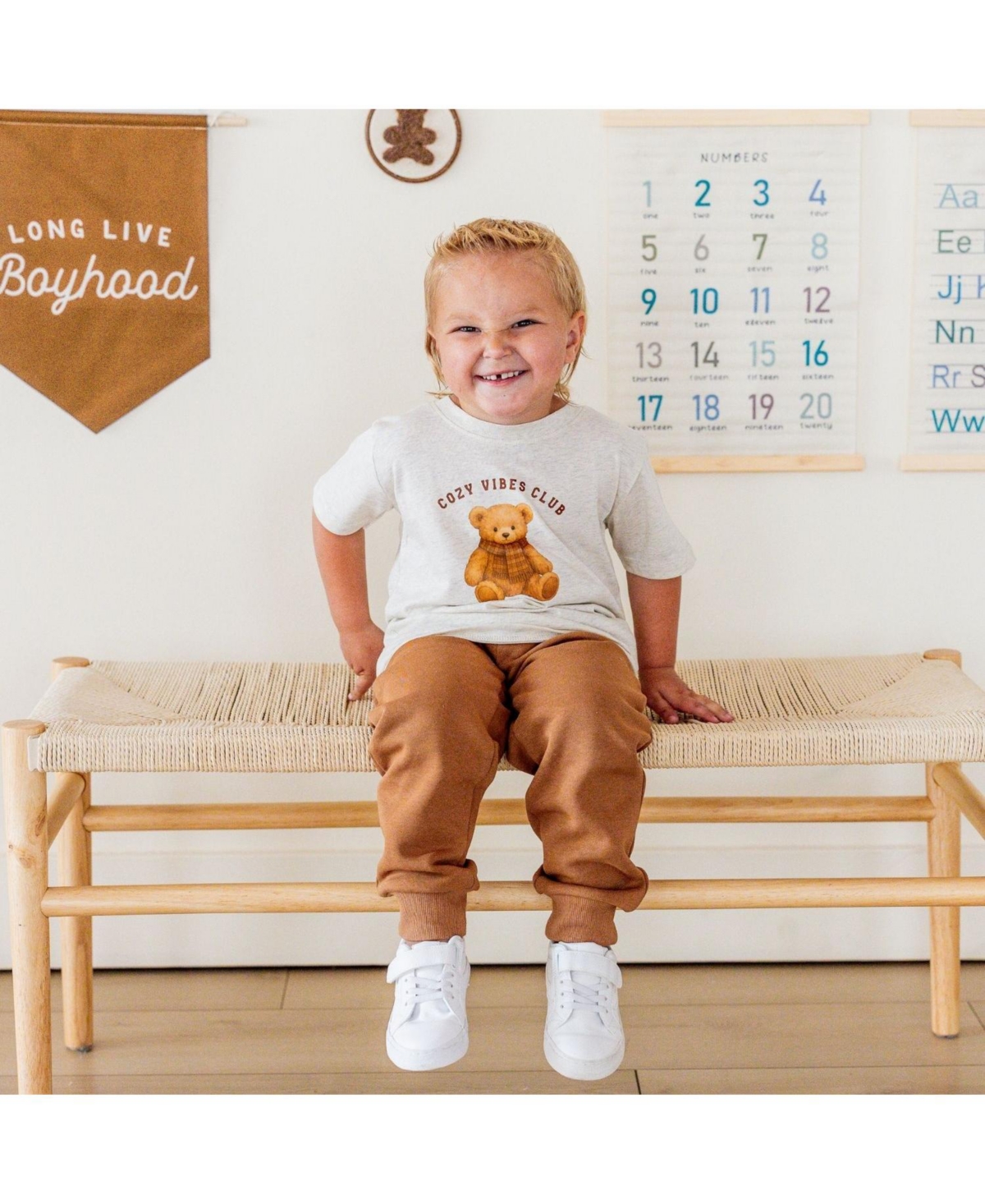 Sweet Wink Little Boys Cozy Teddy Short Sleeve T-Shirt