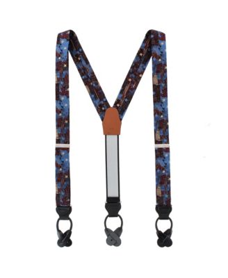Men's NYC Proud Silk Novelty Button End Suspenders