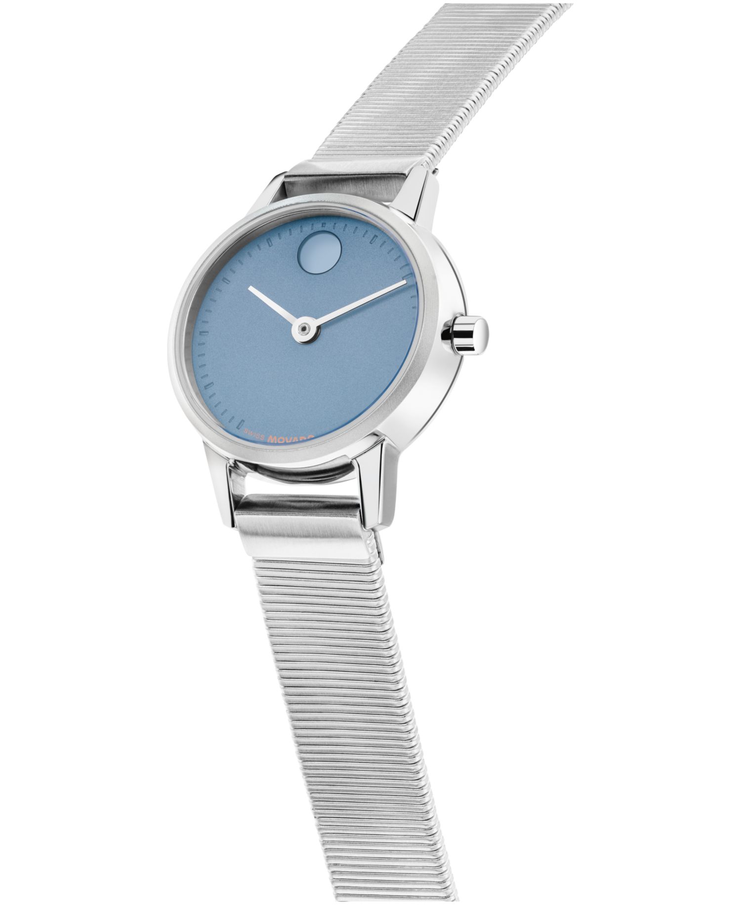 Women's Baby Face Swiss Quartz Silver Stainless Steel Watch 23mm