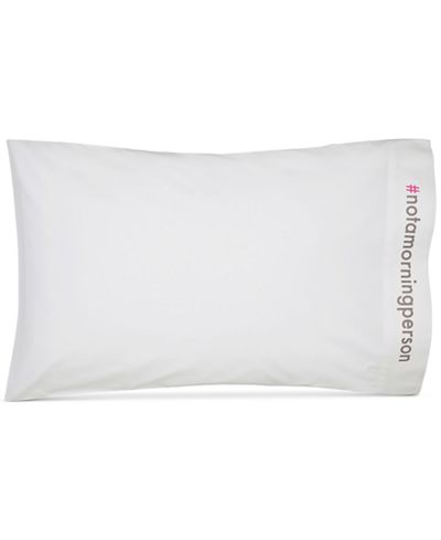 ChatterBox Morning Person Standard Pillowcase, 200 Thread Count 100% Cotton