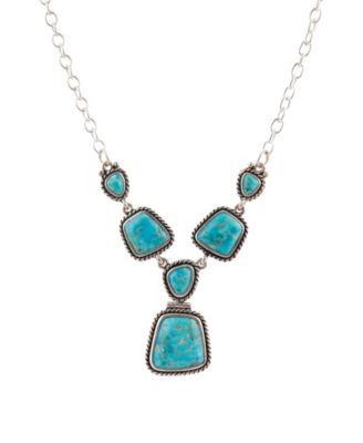 Earth and Sky-Blue Turquoise Silver Necklace