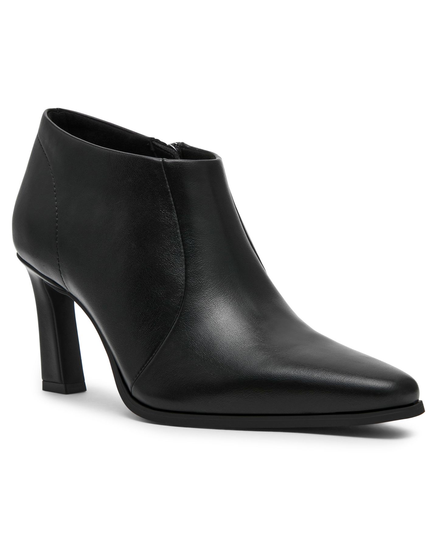 Женские ботинки Anne Klein Crush Zipper Dress Booties, цвет: Чёрный гладкий — фото 1