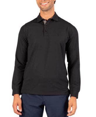 Men's Micro Grid Long Sleeve Performance Polo