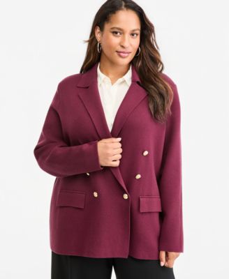 Plus Size Sweater Blazer