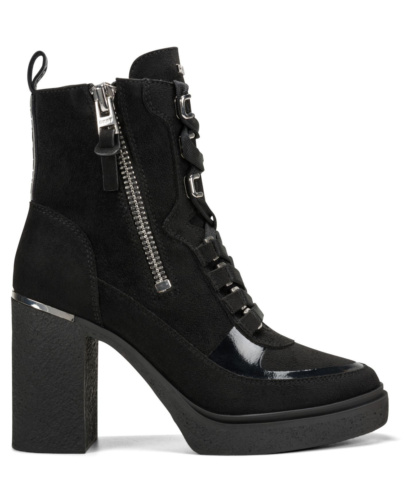 Женские ботинки DKNY Toia Lace-Up Platform Booties, цвет: Чёрный — фото 2