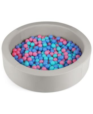 42.5 in Round Foam Ball Pit with 25D Sponge Filling and Washable PU Cover for Toddlers