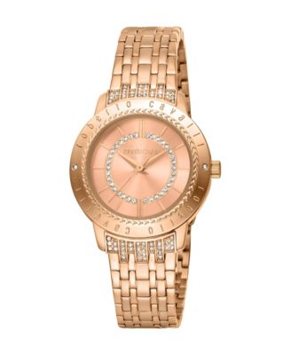 Women's Glam Quartz IP Stainless Steel Bracelet Watch