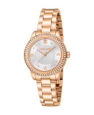Women's  Glam Quartz IP Stainless Steel Bracelet Watch