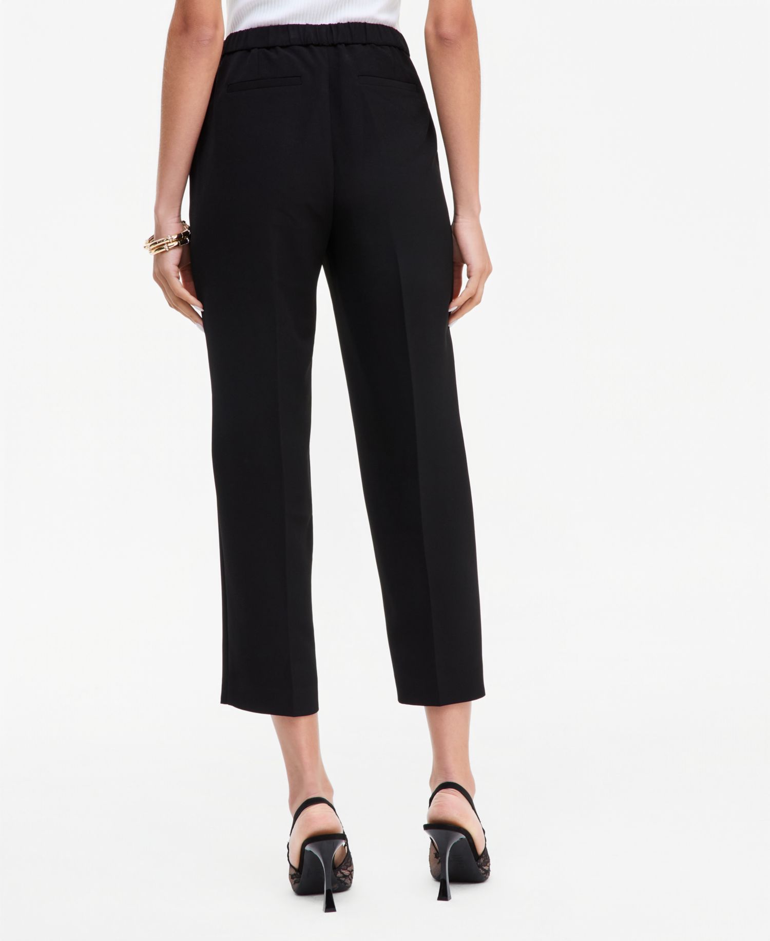 Women's Pull-On Cropped Elastic-Waist Pants