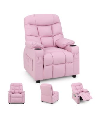 Kids Recliner Chair with Cup Holder and Footrest for Children