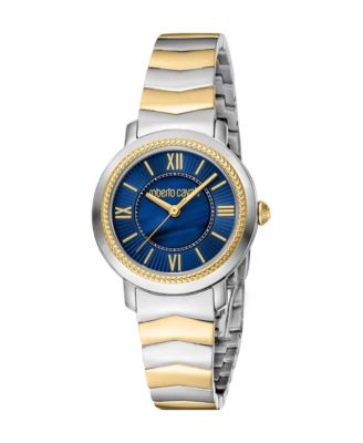 Women's  Glam Quartz Two Tone Stainless Steel Bracelet Watch