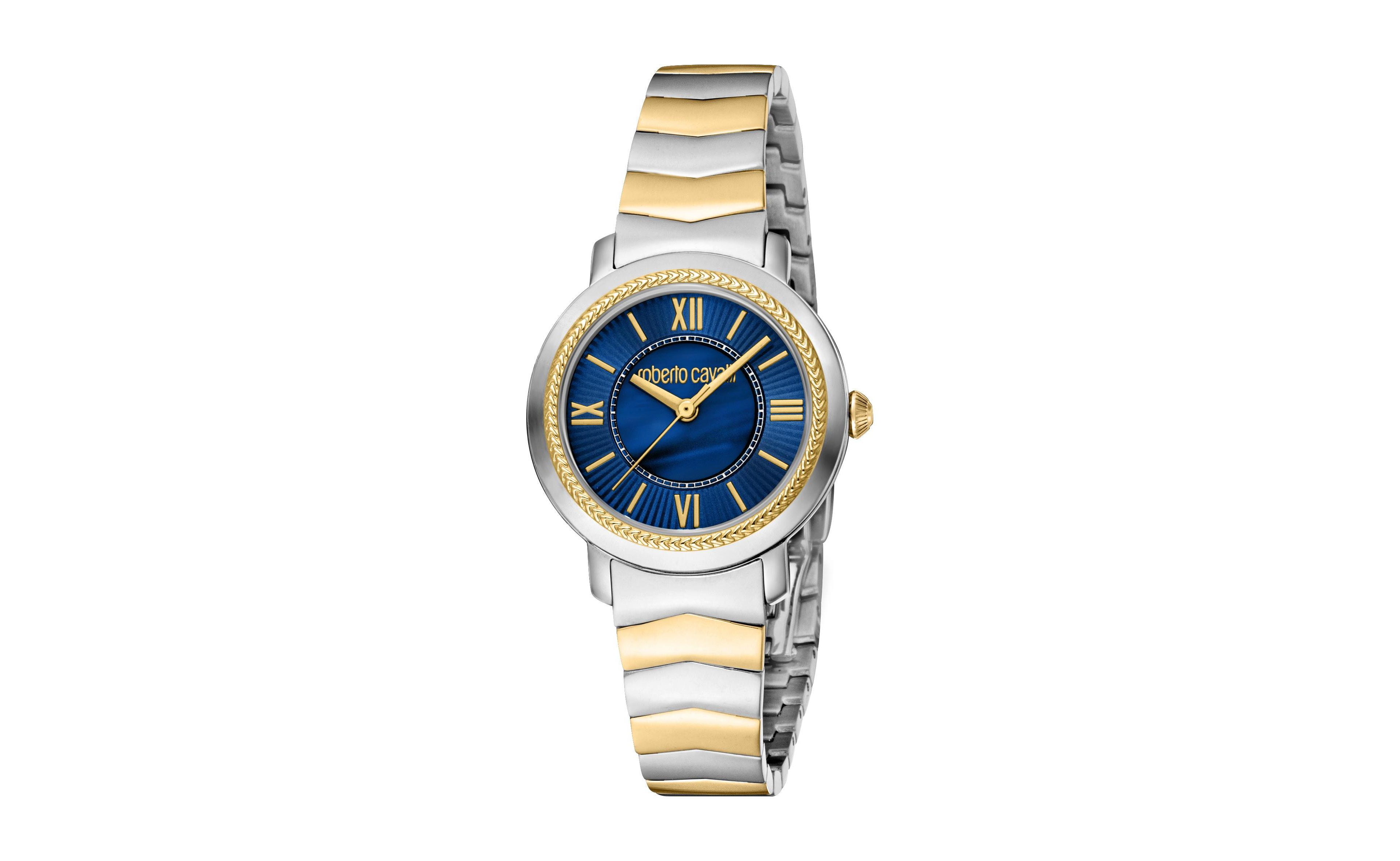 Roberto Cavalli Women's Glam Quartz Two Tone Stainless Steel Bracelet Watch