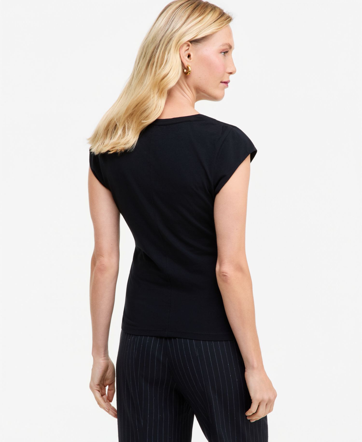 Women's Cap-Sleeve V-Neck T-Shirt