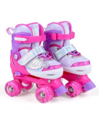 Light-Up Wheels Adjustable Reinforced Brake Roller Skates, Sizes 11C-1, Ages 5-7