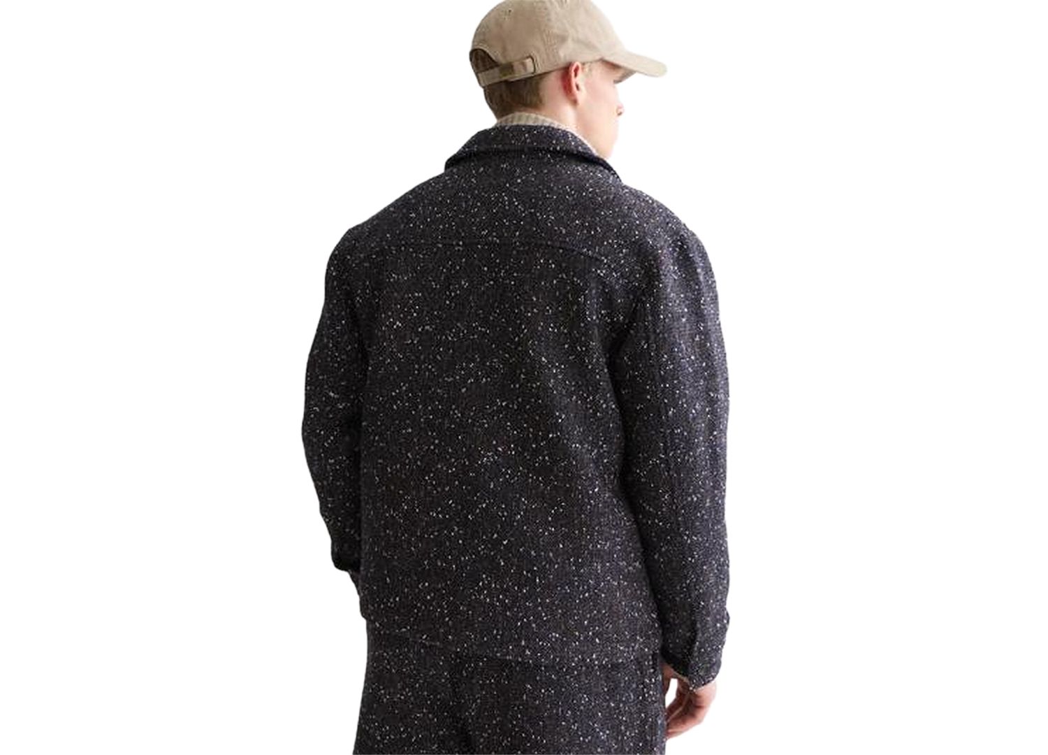 Men's Tailored Wool-Blend Tweed Jacket