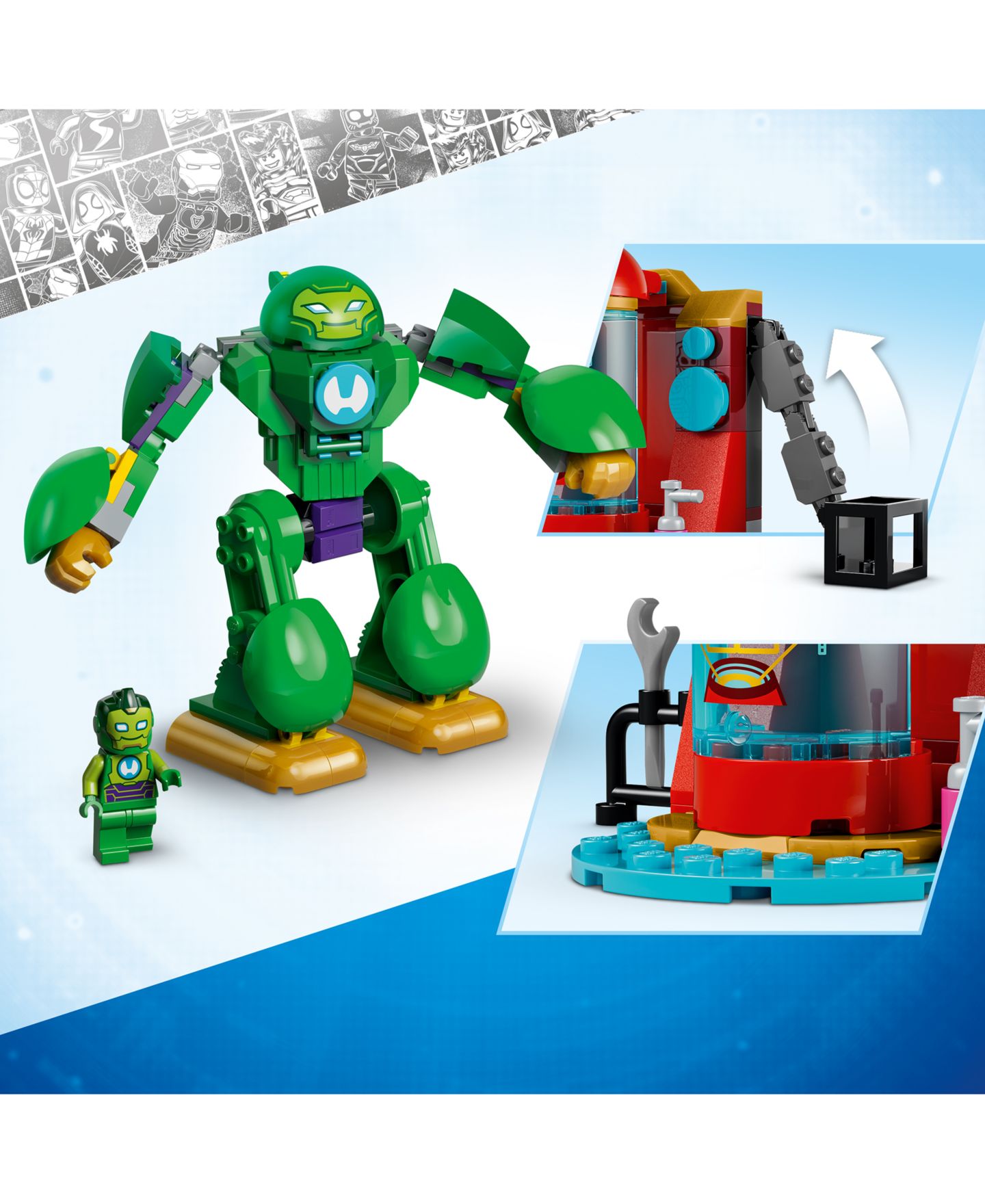 Детские конструкторы LEGO® Marvel Iron Man and His Awesome Friends Loki vs Team Iron Man 11211, 204 Pieces — фото 3