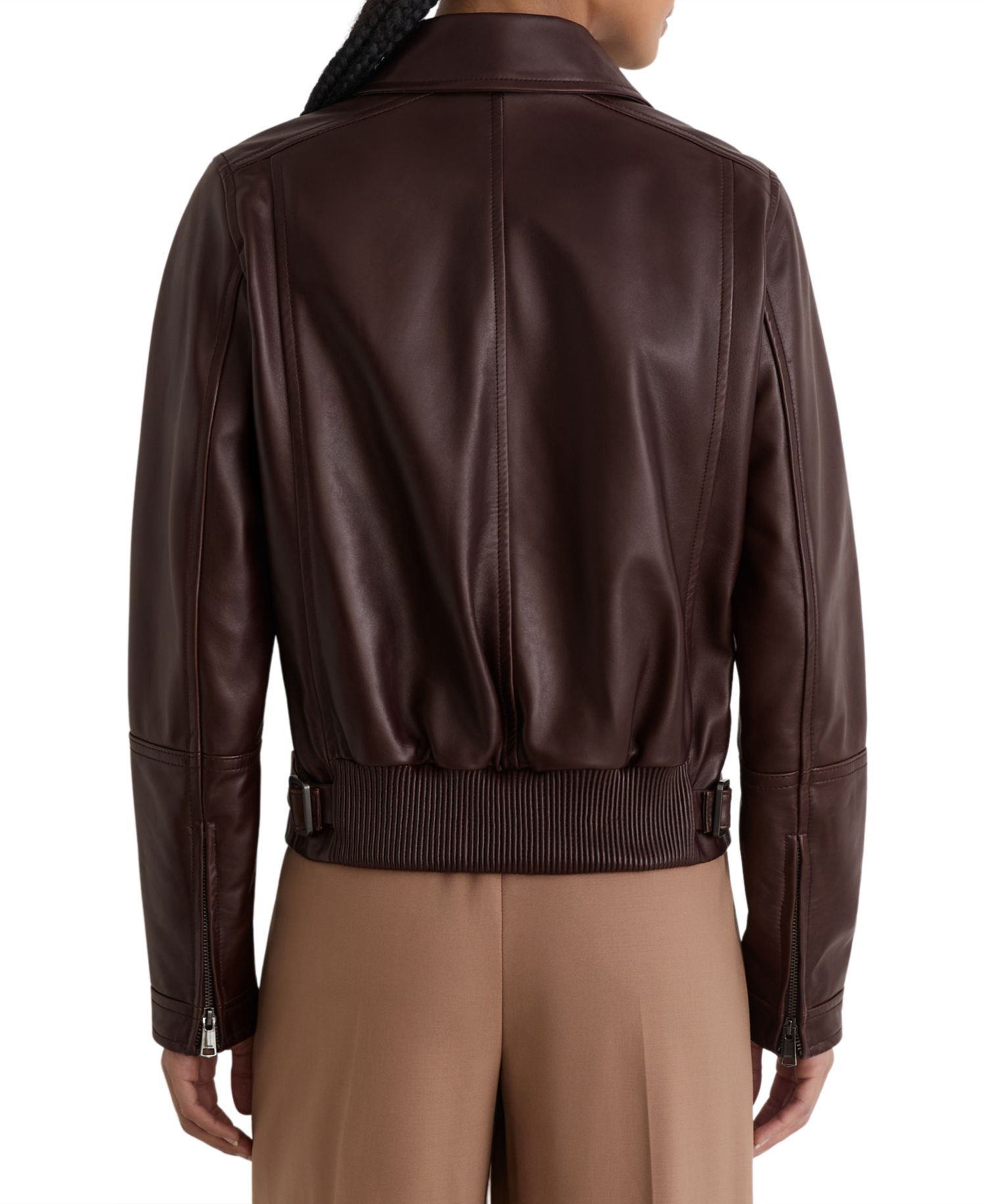 Women's Sorina Leather Moto Zip-Through Jacket