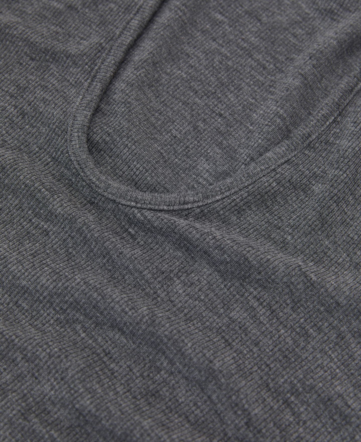 Женское поло REISS Daria Scoop Neck Close-Fit Polo, цвет: Серый меланжевый — фото 4