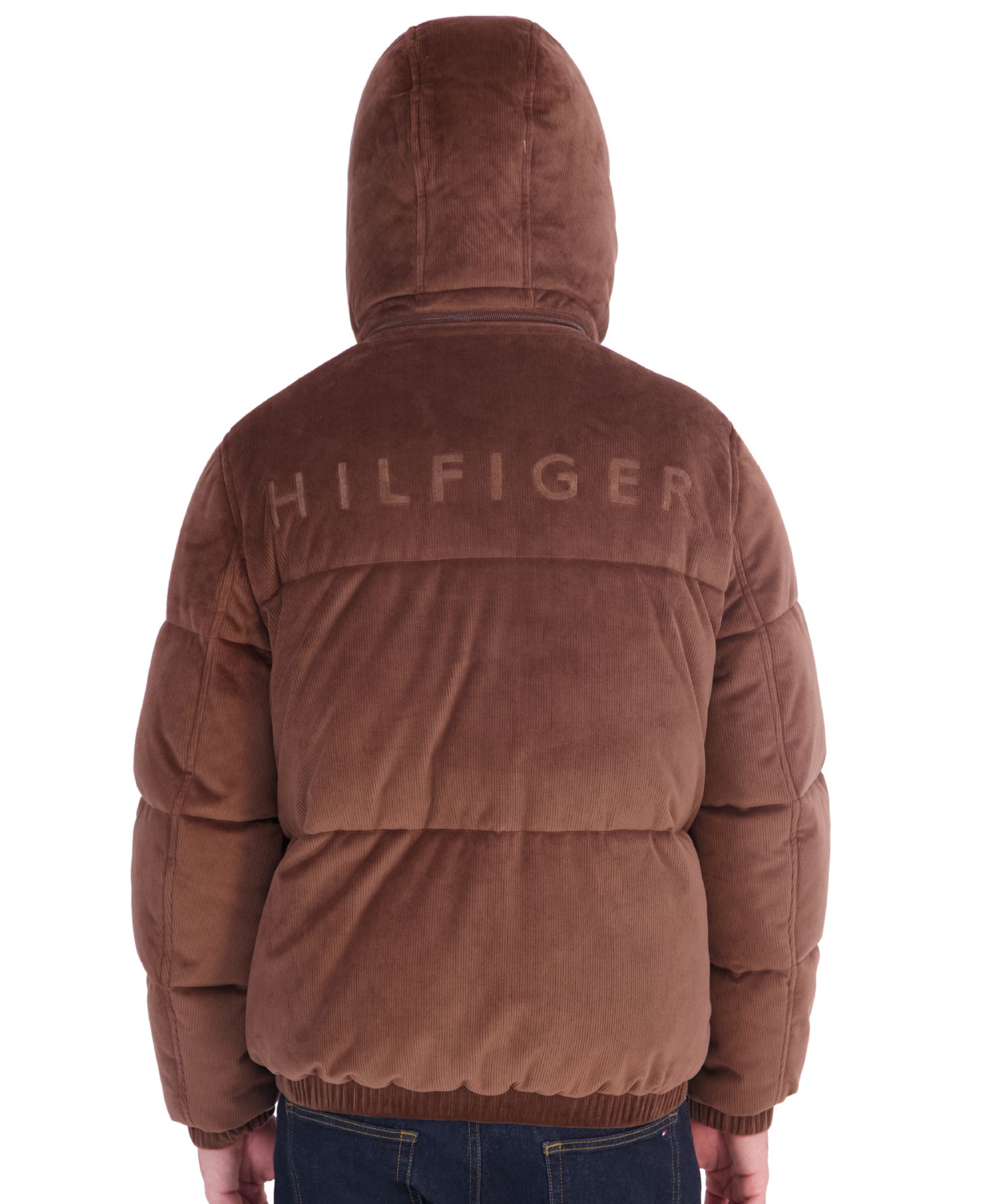 Men's Potter Cord Puffer Hooded Jacket