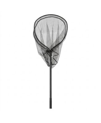Fishing Landing Net with Telescopic 2-Section 6063 Aluminum Handle PVC Covered Nylon