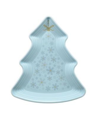 Sky Snowflakes Tree Shaped Ornament Plate