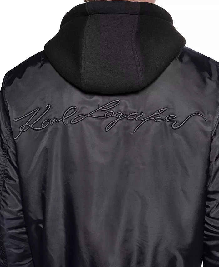 Men's Signature Hooded Bomber Jacket - thumbnail 5