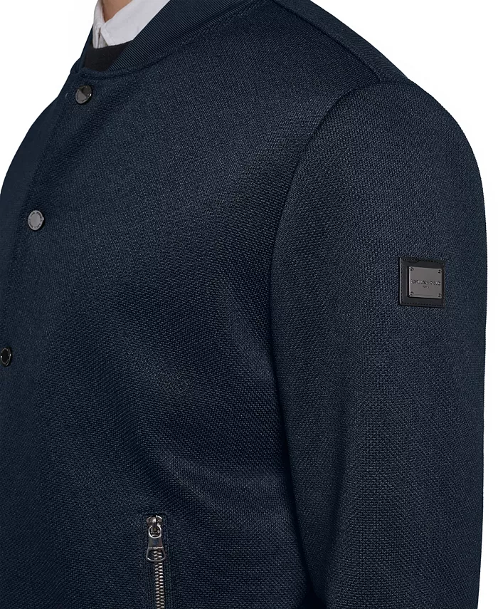 Men's Textured Bomber Jacket - thumbnail 5