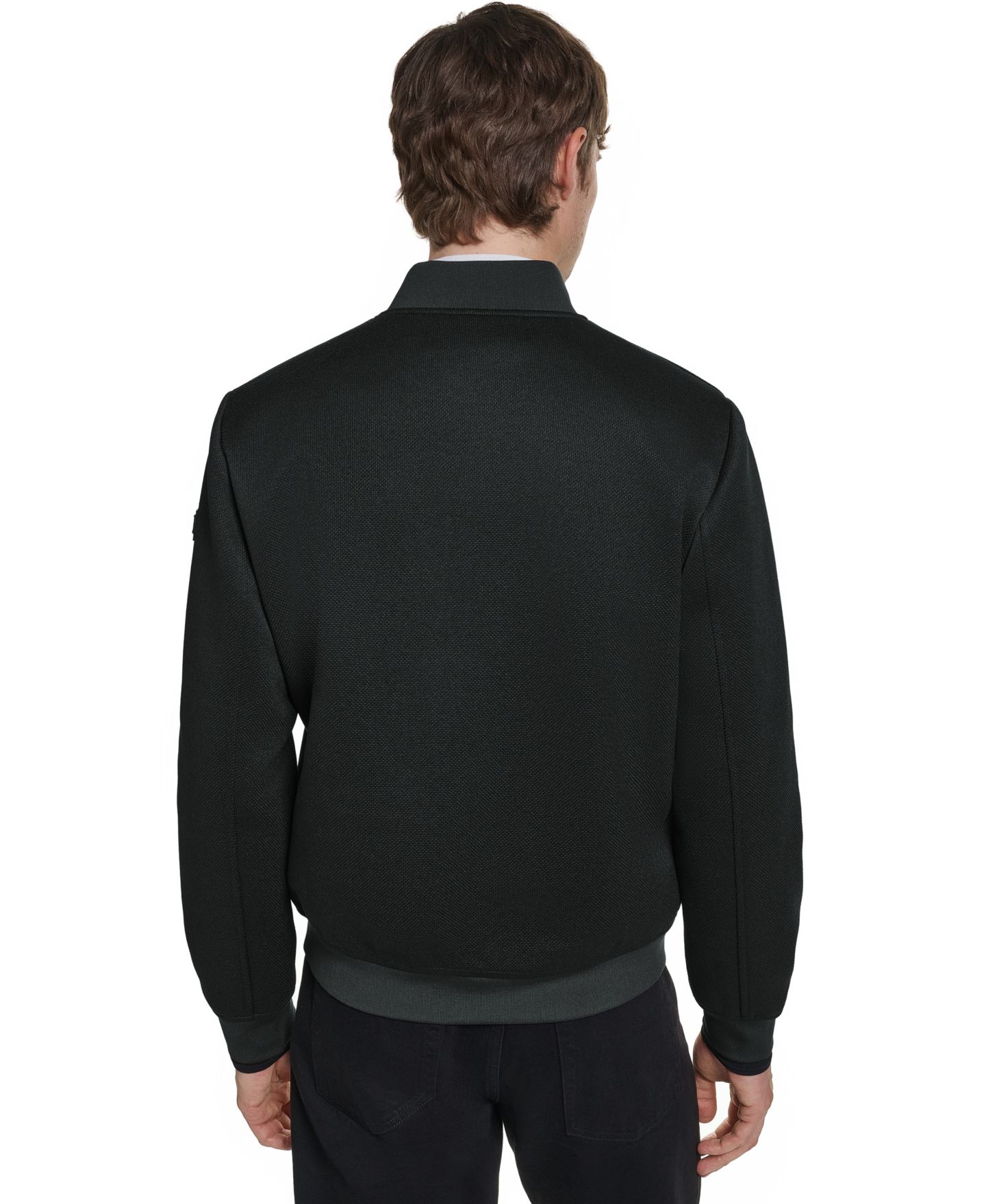 Мужская куртка KARL LAGERFELD PARIS Textured Bomber, цвет: Чёрный — фото 6