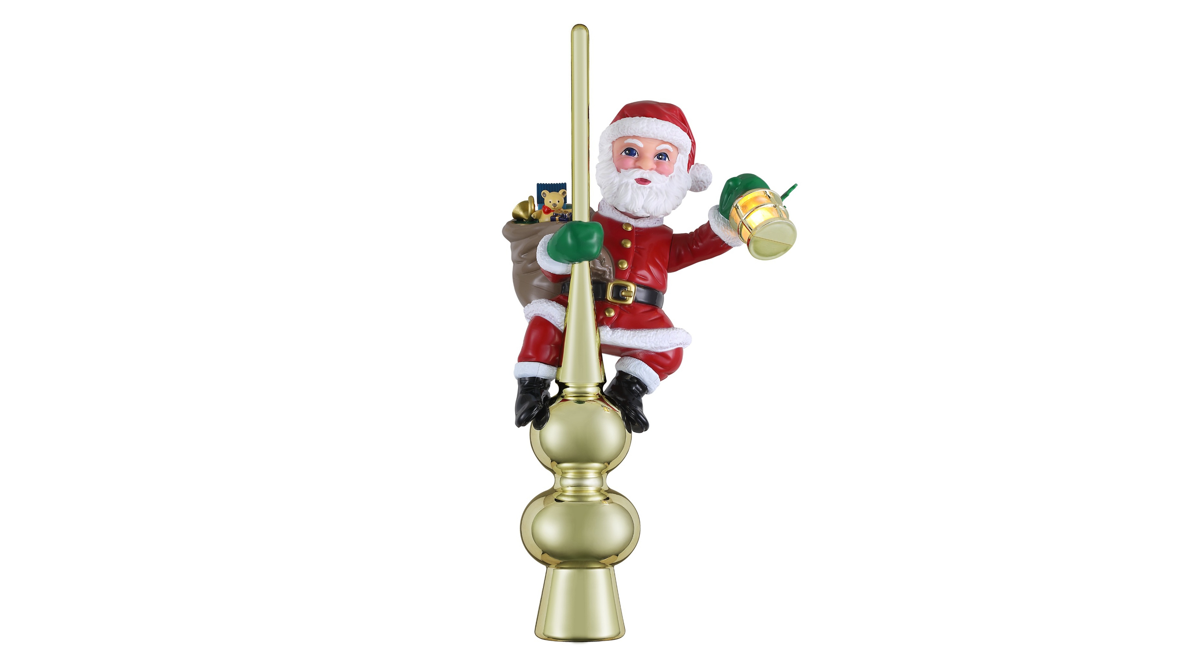 Mr. Christmas Animated Santa with 14" Lantern Tree Topper