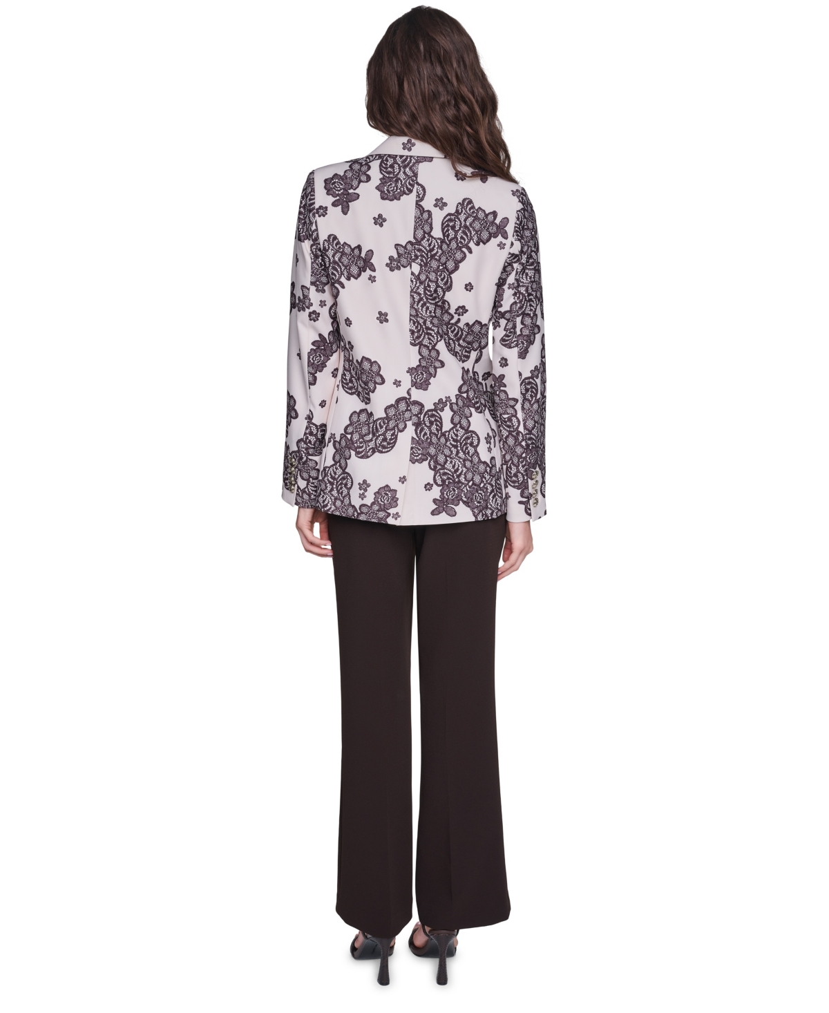 Karl Lagerfeld Paris Petite Floral Lace Blazer
