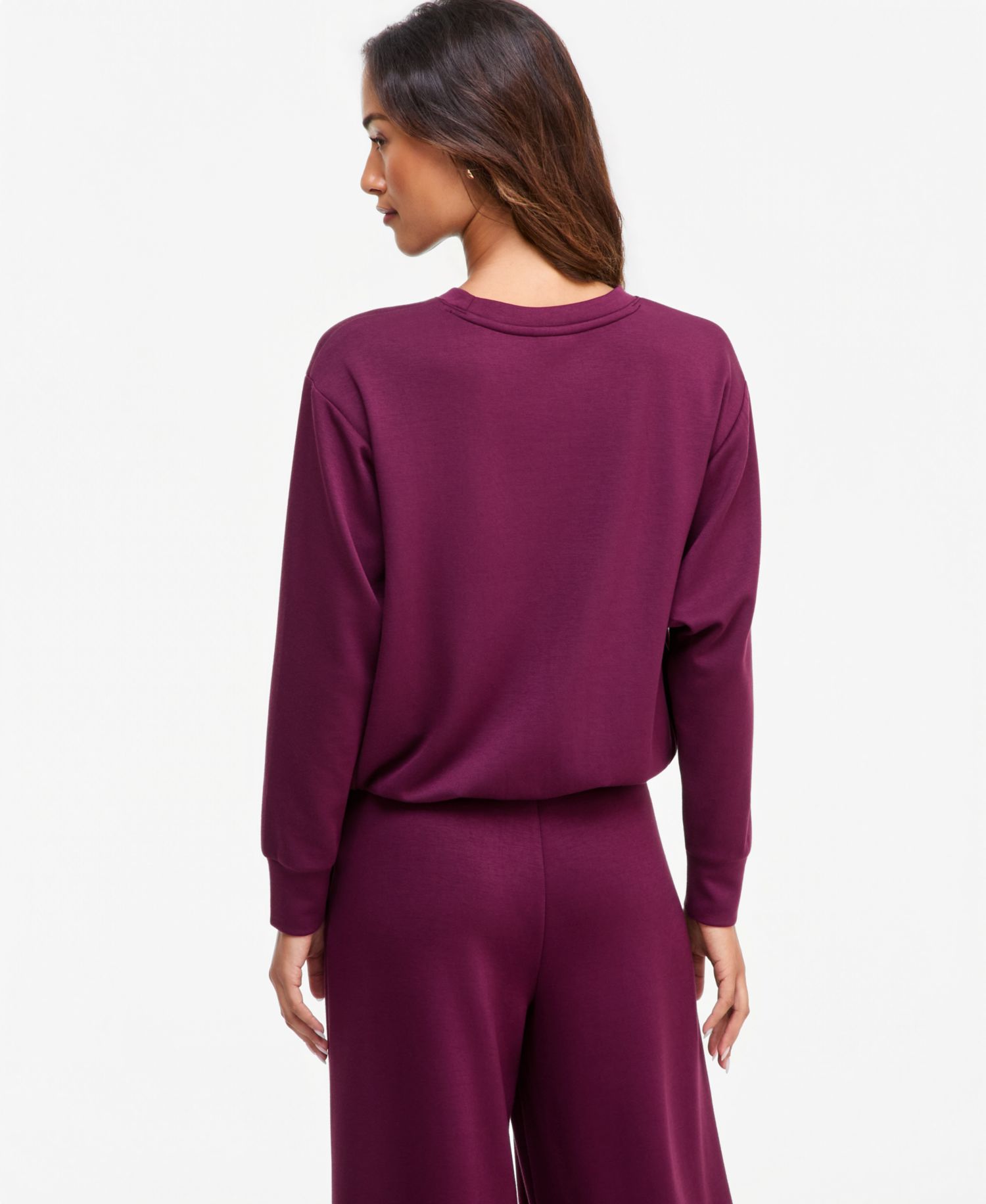 Women's Off Duty Long-Sleeve Bubble-Hem Sweatshirt