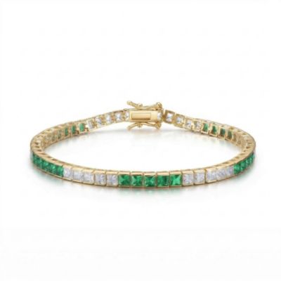 Minimalist Sterling Silver Radiant CZ 3MM Slim Tennis Bracelet
