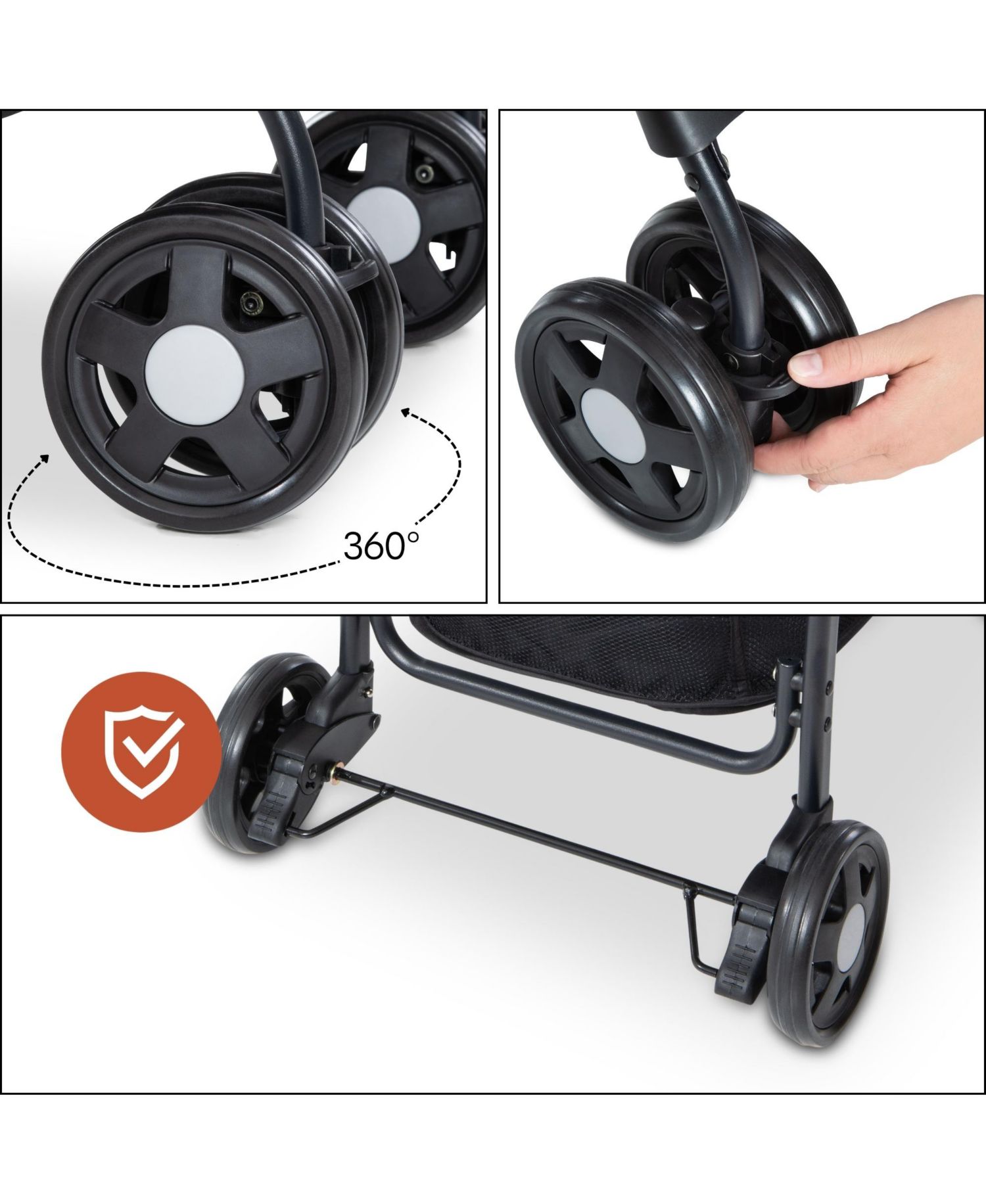 Sport T13 Lightweight Compact Foldable Stroller Pushchair, Charcoal Stone