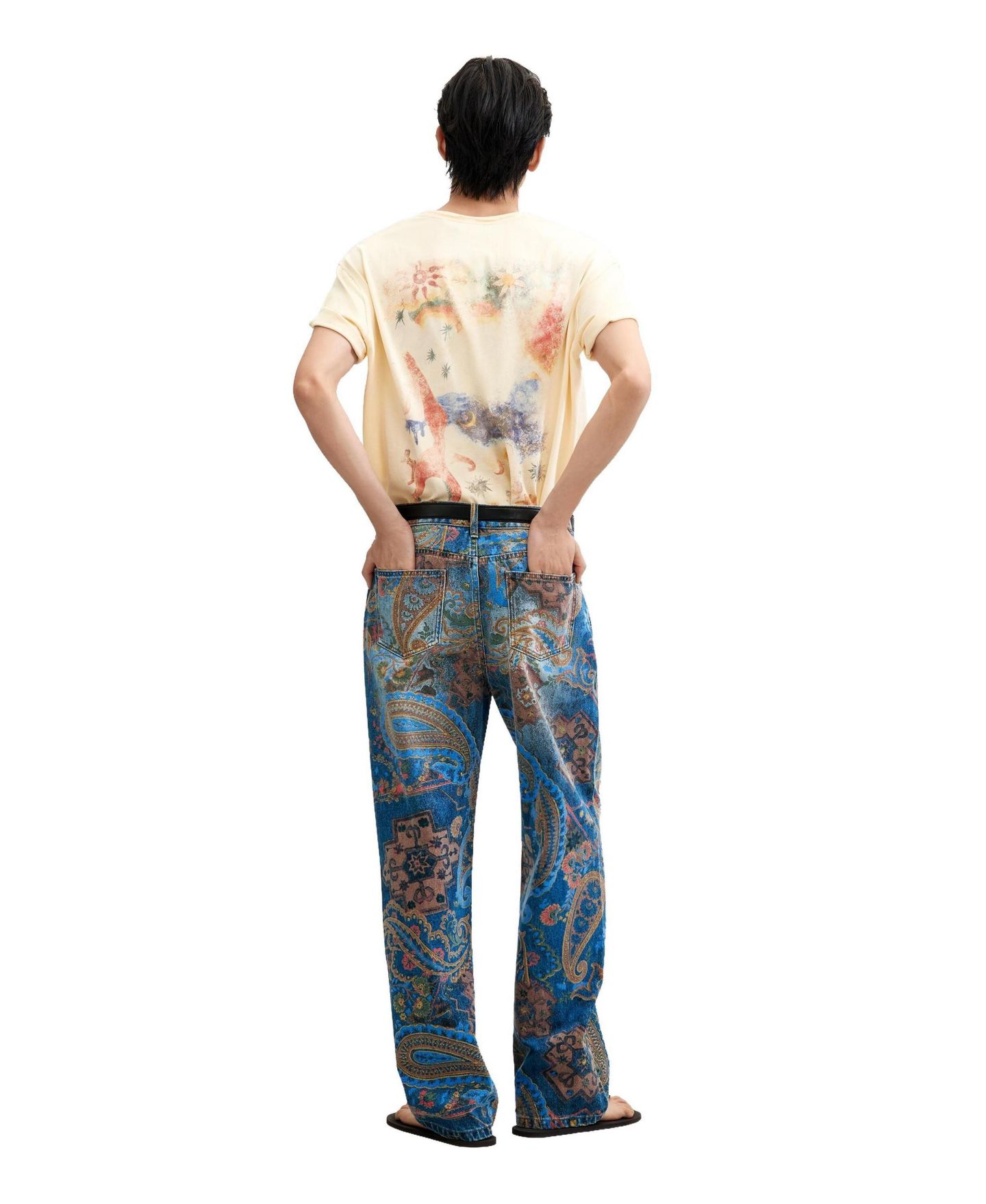 Мужские джинсы Desigual Printed, цвет: Средний синий — фото 4