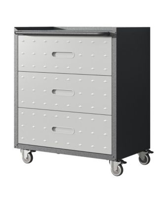 Rolling Tool Cabinet 3 Drawer Steel Lockable Casters Garage Organizer
