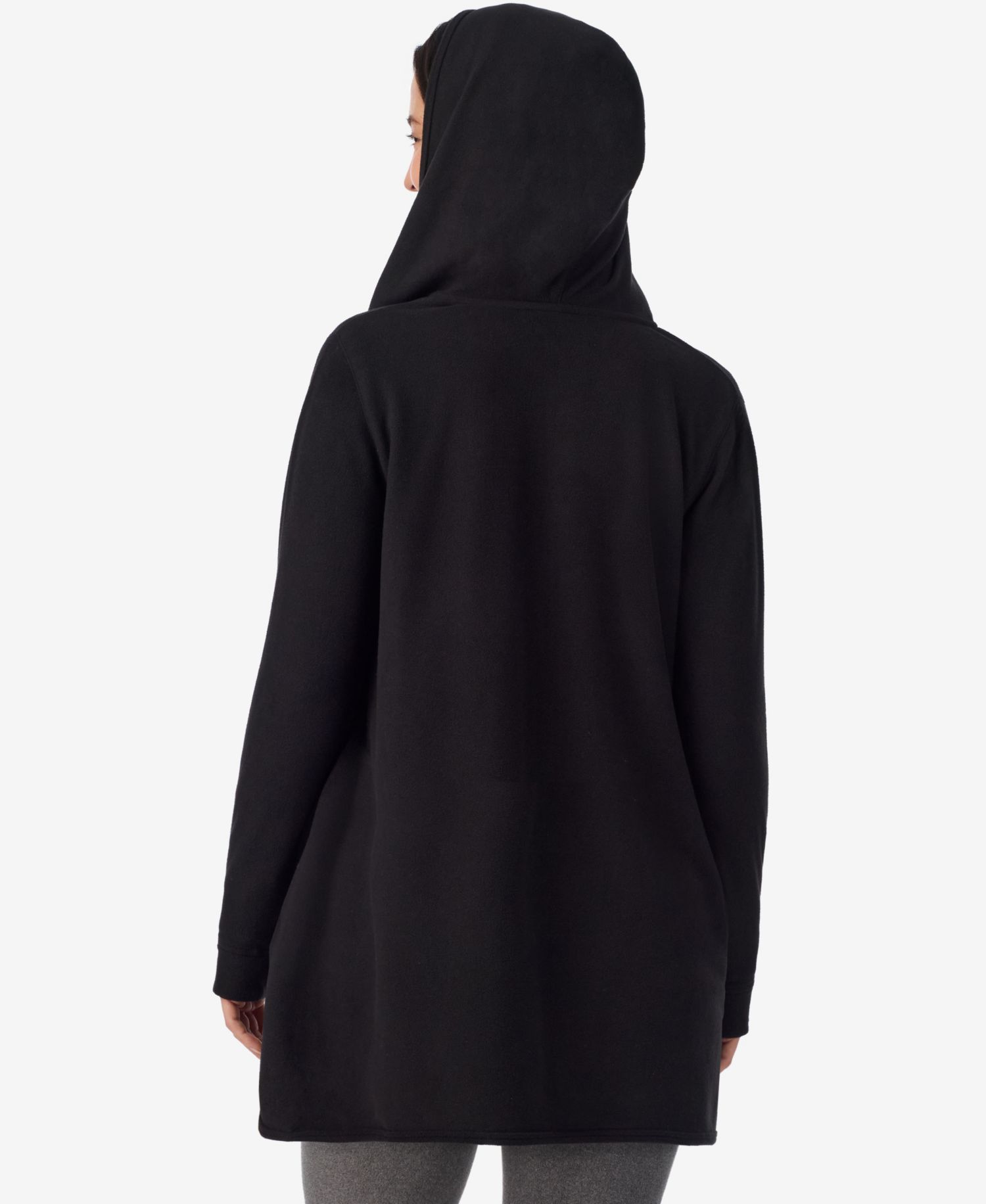 Women's Fleecewear with Stretch Long-Sleeve Hooded Wrap