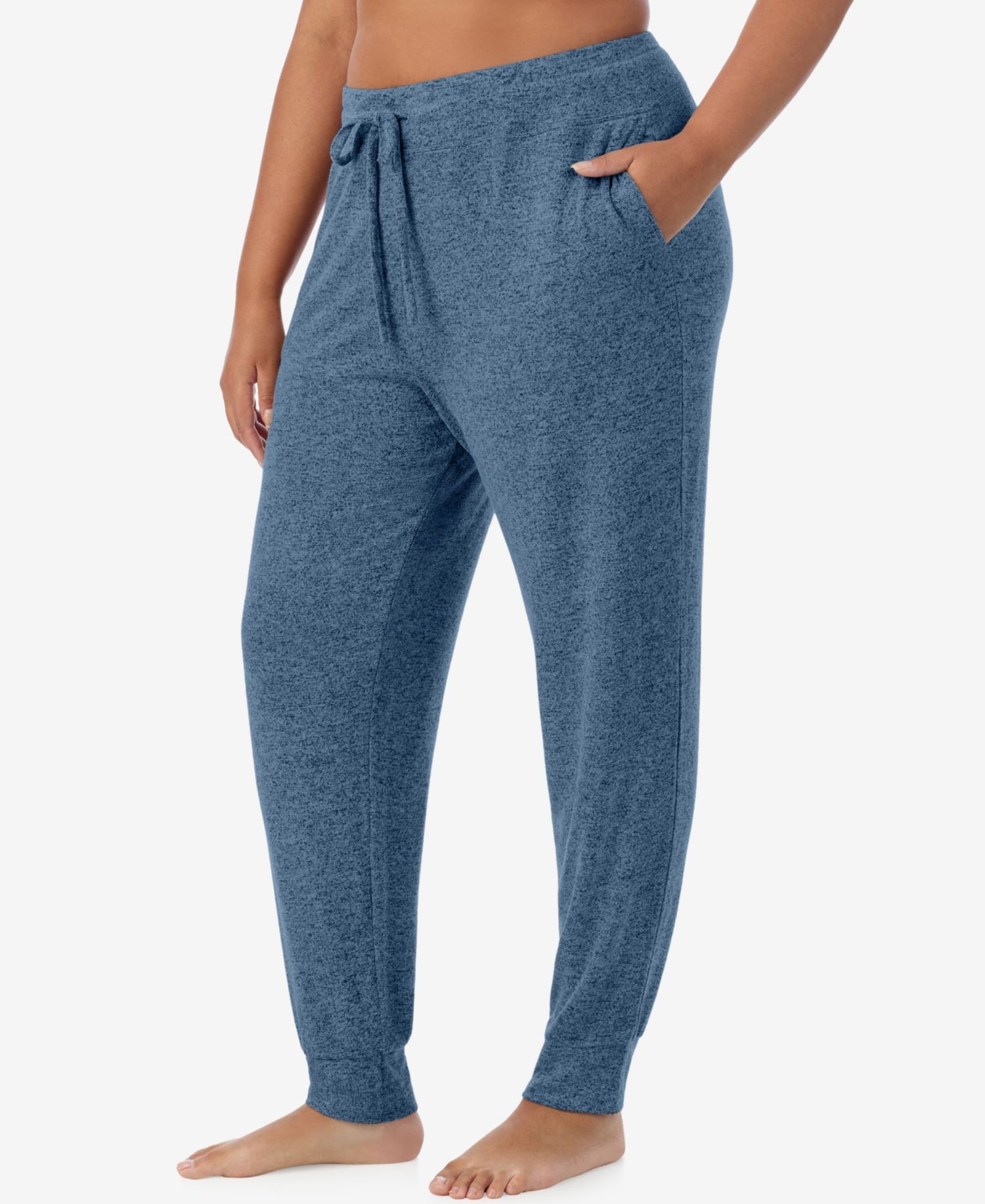 Plus Size SoftKnit Jogger Sweater-Knit Drawcord Waistband Pants