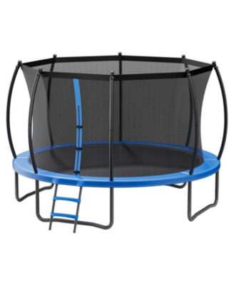 Recreational Trampoline With Enclosure Net Thickened Pad ASTM Approved Max 400 lbs