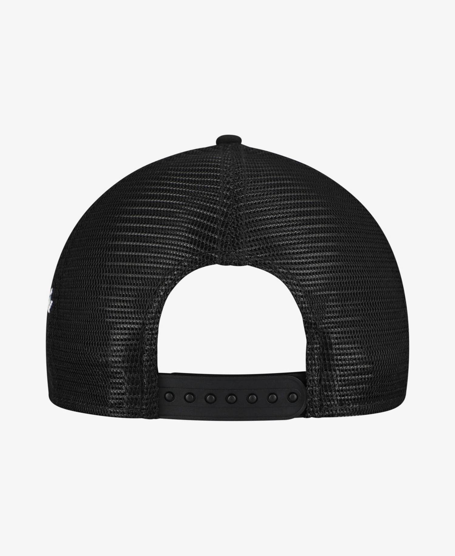 Men's Black Texas Rangers Side Script 9FORTY A-Frame Trucker Adjustable Hat
