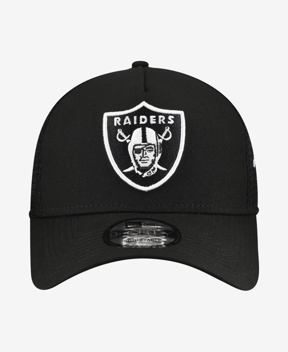 New Era Men's Black Las Vegas Raiders City Script 9FORTY A-Frame Adjustable Hat