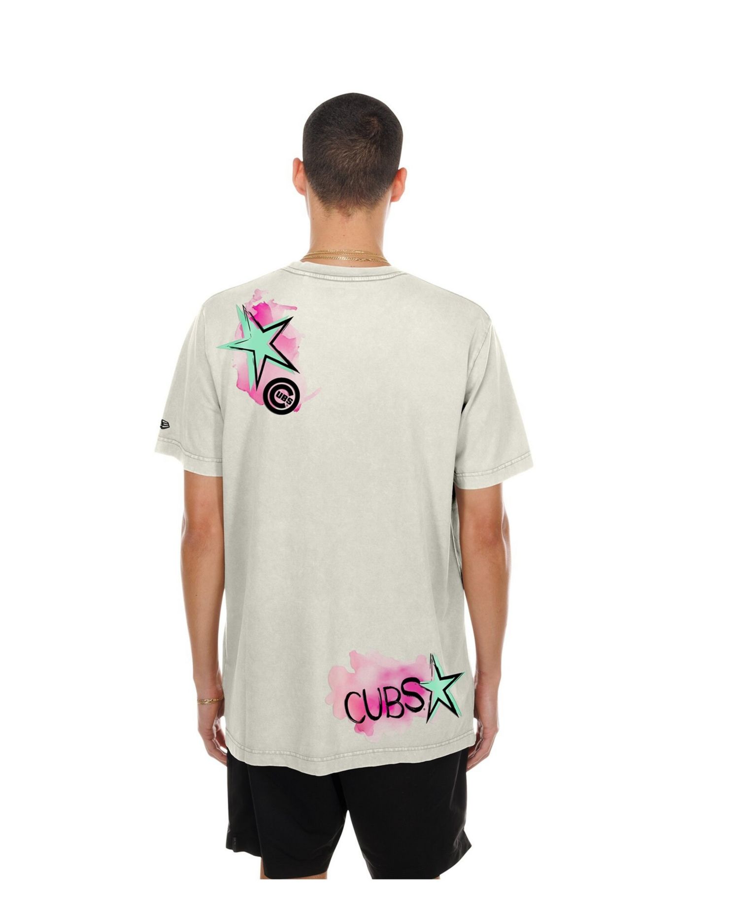 Men's Cream Chicago Cubs Lifestyle Punk Core T-Shirt