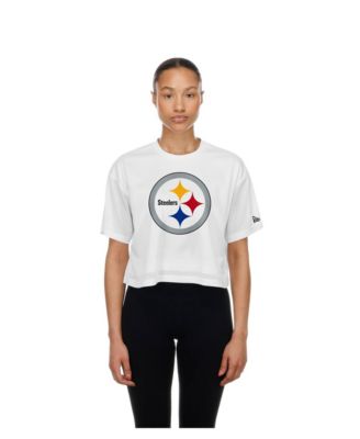Women's Pittsburgh Steelers Mesh Cropped Boxy T-Shirt